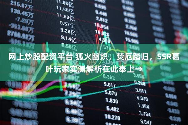 网上炒股配资平台 狐火幽炽，焚厄踏归，SSR葛叶玩家实测解析在此奉上→
